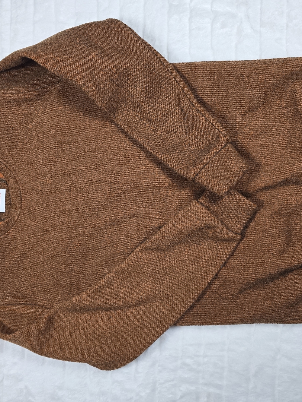 Tommy Jeans Men's Crewneck Sweater in Rust Brown